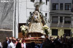 Una imagen de la solemnidad mariana en Ágreda este sábado. /Nacho Grijalbo