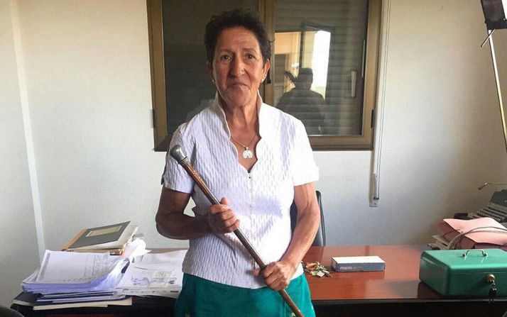 María Jesús Gañán, tras tomar posesión de su cargo. 