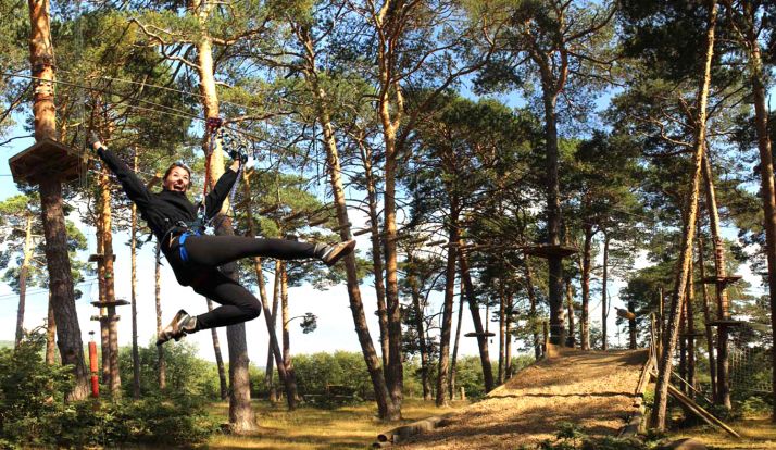 Una imagen del parque VinuesAventura, en la localidad pinariega. 