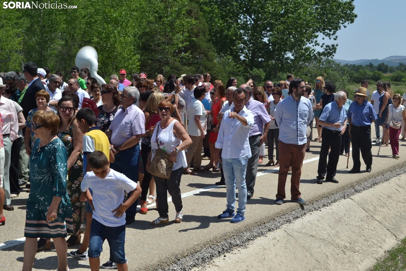 Una imagen de la romería de esta mañana en Cabrejas. /SN