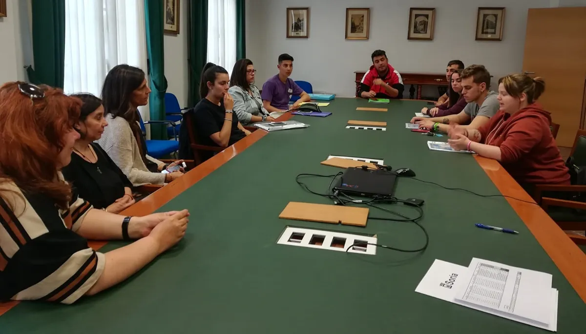 Los estudiantes este miércoles. /Ayto.