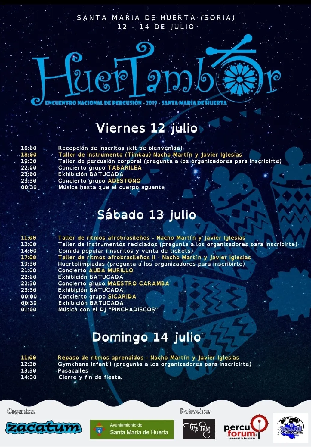 El programa de Huertambor 2019