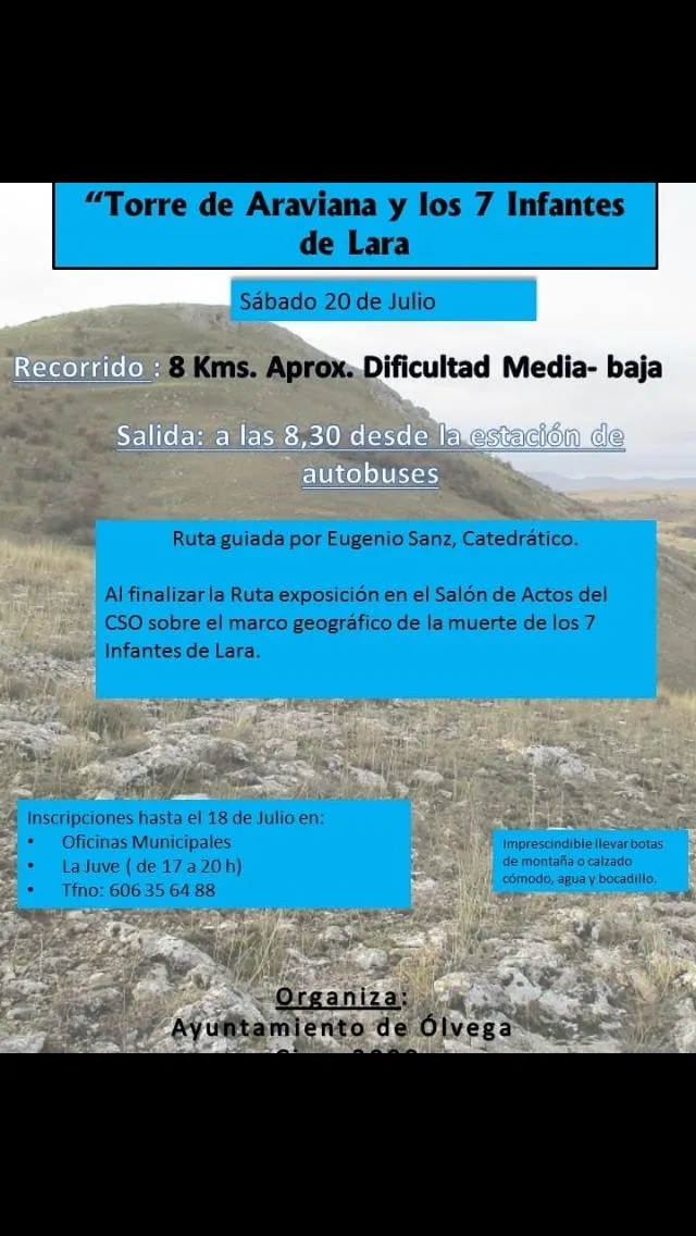 Foto 2 - Los Infantes de Lara protagonizan una ruta senderista en &Oacute;lvega