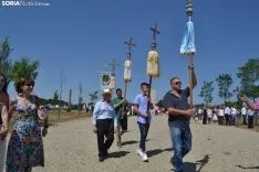 Una imagen de la romería de esta mañana en Cabrejas. /SN