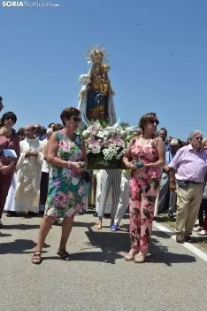 Una imagen de la romería de esta mañana en Cabrejas. /SN