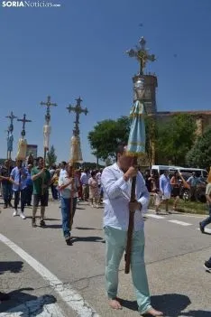 Una imagen de la romería de esta mañana en Cabrejas. /SN