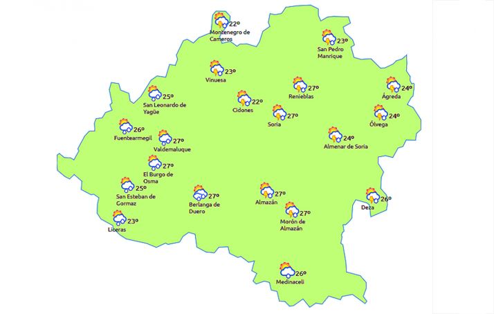 Previsón a las 15:00 horas. /eltiempo.es