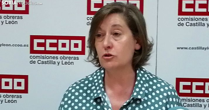 María Jesús Sotillos, de CC OO Soria, este jueves. /SN