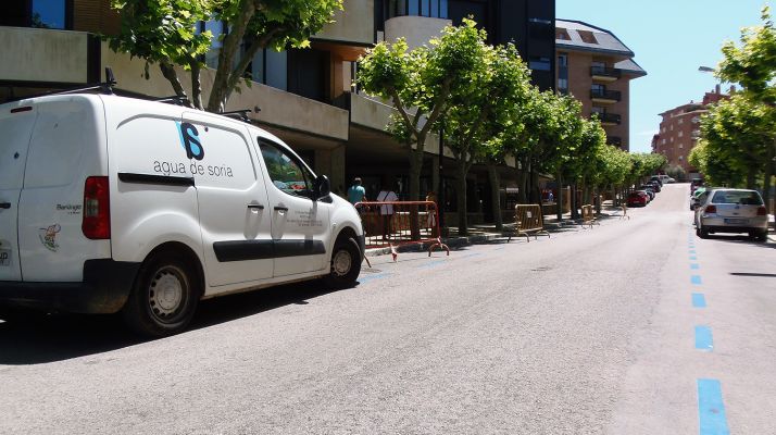 Una imagen de la calzada este martes.