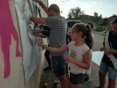 Fuentecantos, Igualdad y dinamización social, plasmado en la pared.