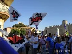 Integrantes de Soria ¡Ya! en Peñafiel.