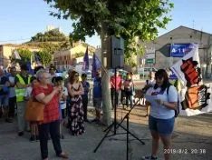 Integrantes de Soria ¡Ya! en Peñafiel.
