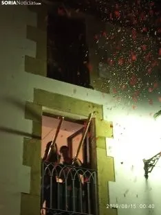 Inicio de la fiesta en Valdeavellano de Tera con la lectura del pregón. SN