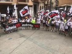 Concentración en Aranda por la marcha lenta por la Autovía dle Duero. /SN