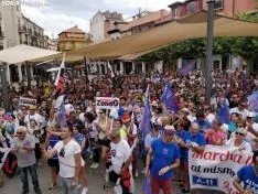 Concentración en Aranda por la marcha lenta por la Autovía dle Duero. /SN