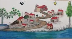 Mural de 'Las manos de la Tierra' en Torralba del Burgo.