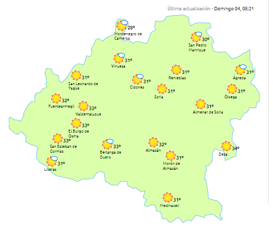 Jornada completamente veraniega para este domingo