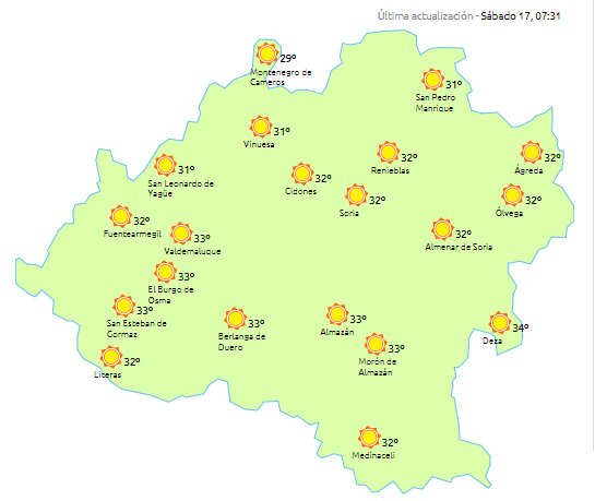 Sol radiante y temperaturas al alza para este sábado