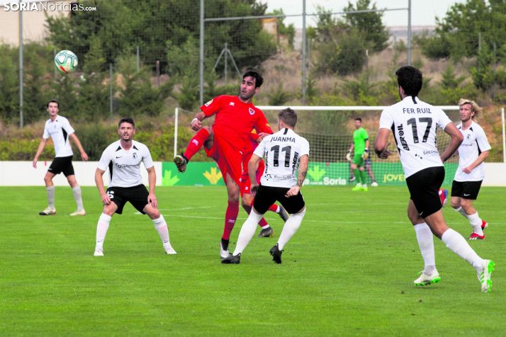 El Numancia cerró la pretemporada en la Ciudad del Fútbol ante el Burgos CF. /Soria Noticias