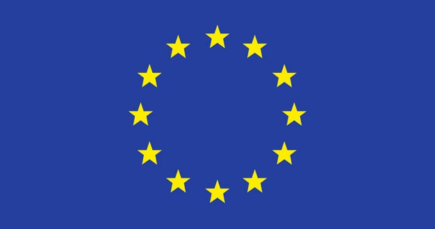 Bandera de la Unión Europea. UE