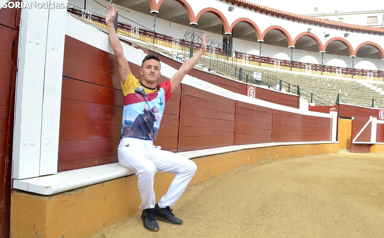 Jorge, en el coso de San Benito preparándose para el domingo. /SN