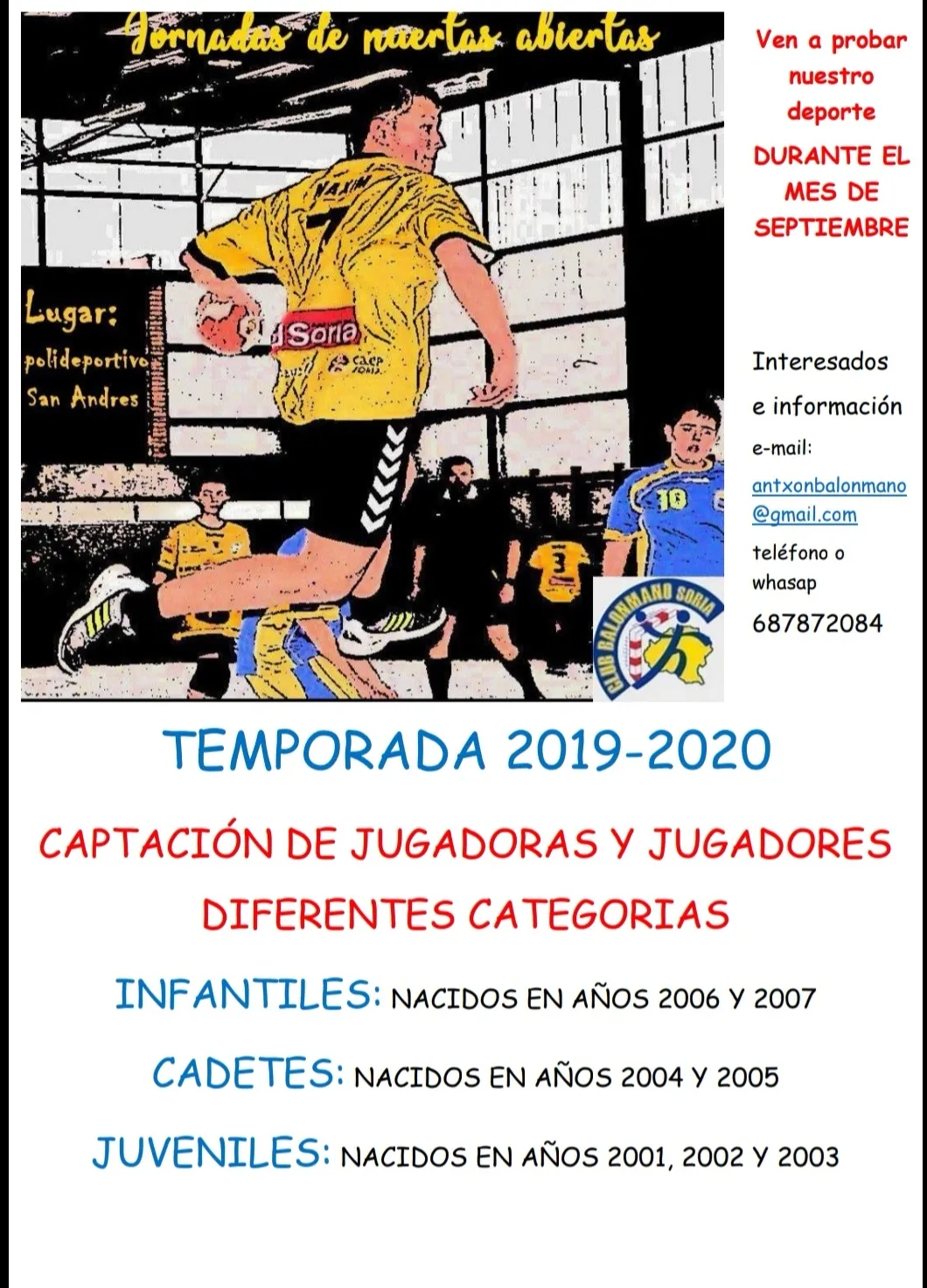 Foto 2 - El BM Soria capta jugadores para su cantera