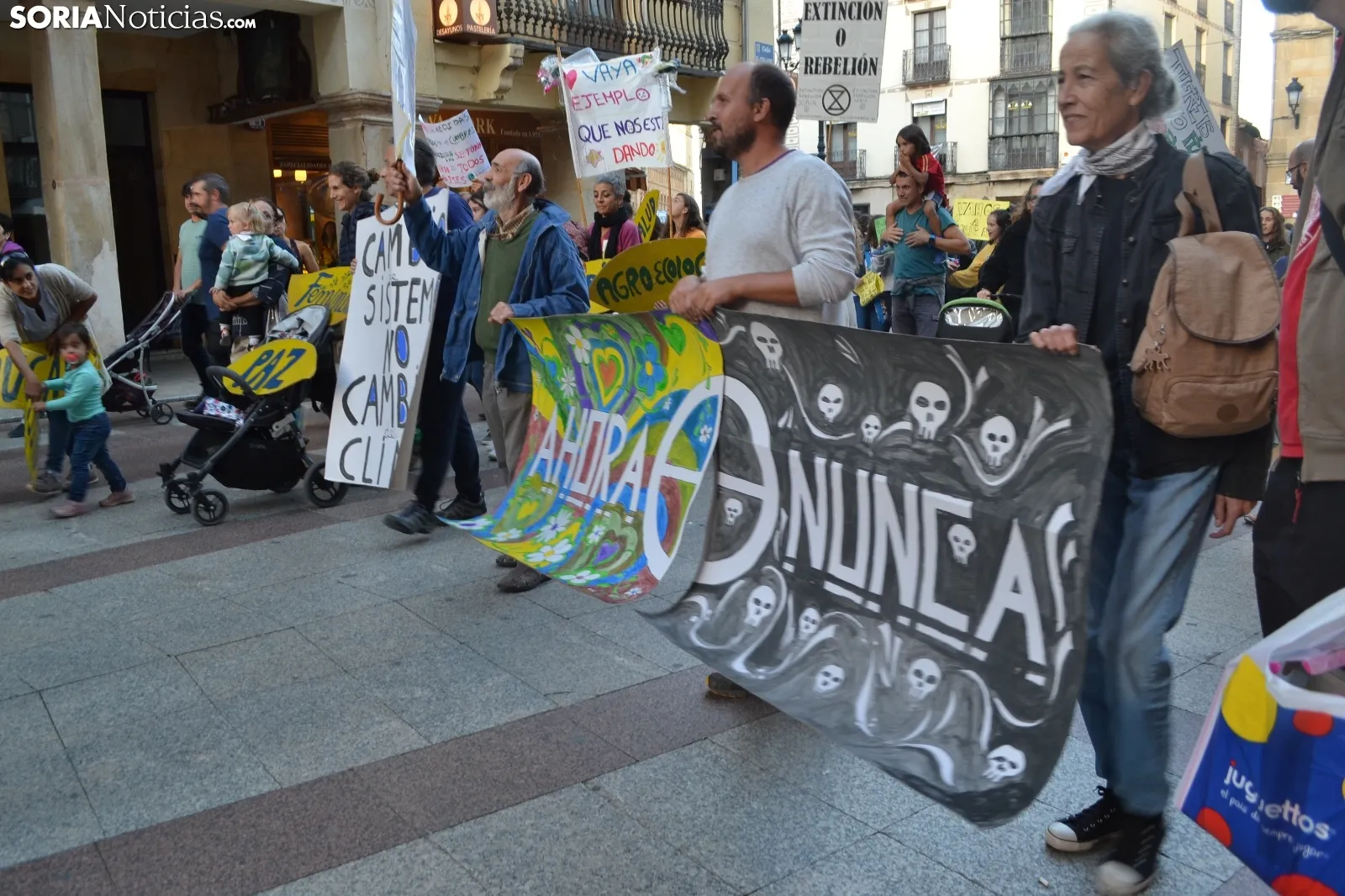 Una imagen de la manifestación de este viernes. /SN