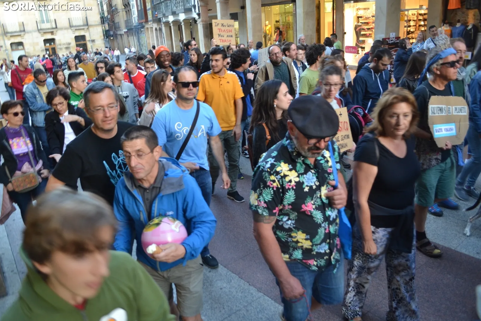 Una imagen de la manifestación de este viernes. /SN