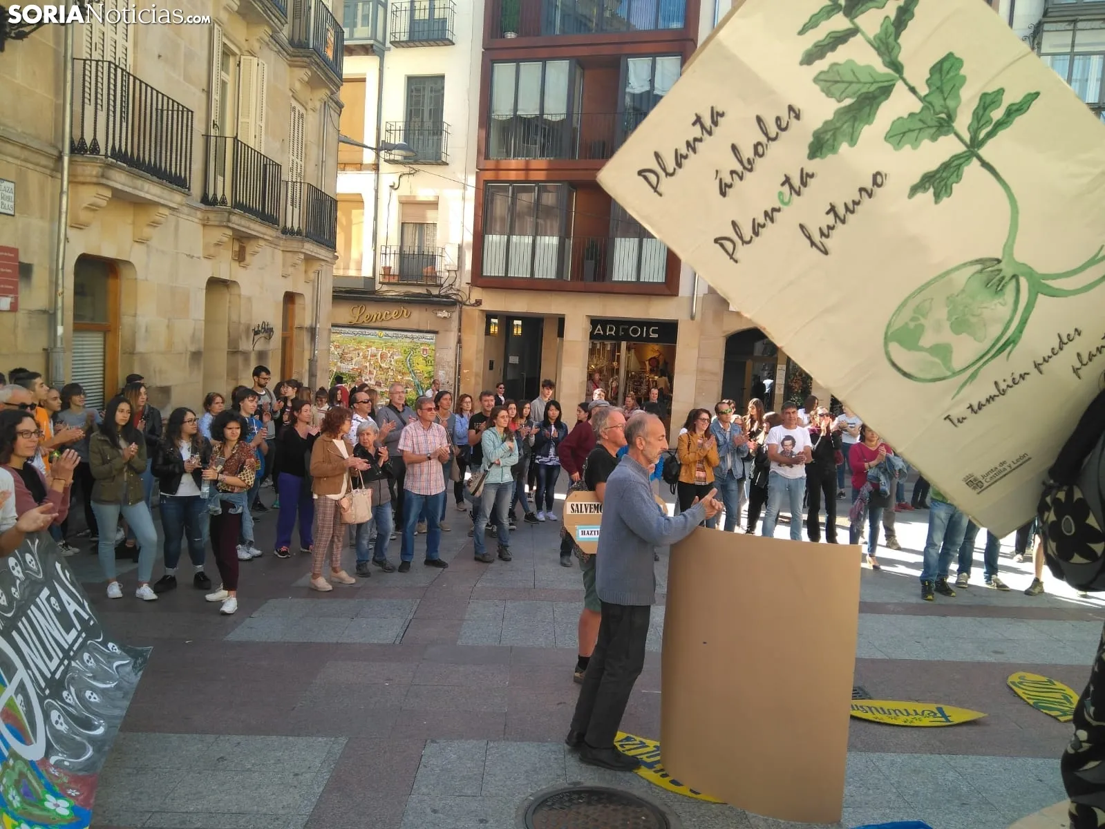 Concentración contra el cambio climático en Soria.