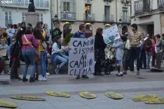 Una imagen de la manifestación de este viernes. /SN