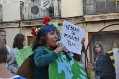 Una imagen de la manifestación de este viernes. /SN
