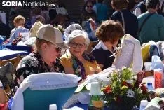 Encuentro de encajeras de bolillos en Soria. /S.N.