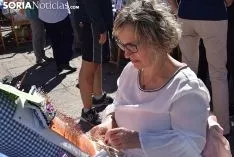 Encuentro de encajeras de bolillos en Soria. /S.N.
