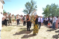 Una imagen de la llegada de la procesión a la ermita. /SN