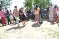 Una imagen de la llegada de la procesión a la ermita. /SN