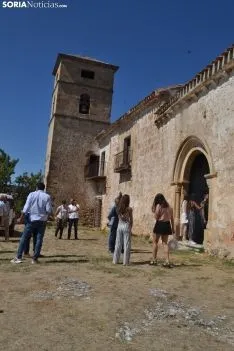 Una imagen de la llegada de la procesión a la ermita. /SN