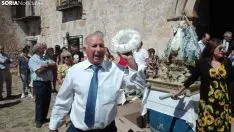 Una imagen de la procesión ya en la ermita. /SN
