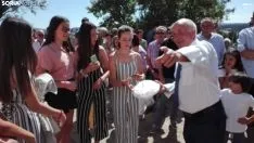 Una imagen de la procesión ya en la ermita. /SN