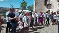 Una imagen de la procesión ya en la ermita. /SN