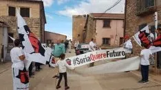 Una imagen de la jornada reivindicativa en el suroeste provincial. 