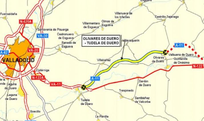 Imagen de mapa del tramo adjudicado. /Fomento