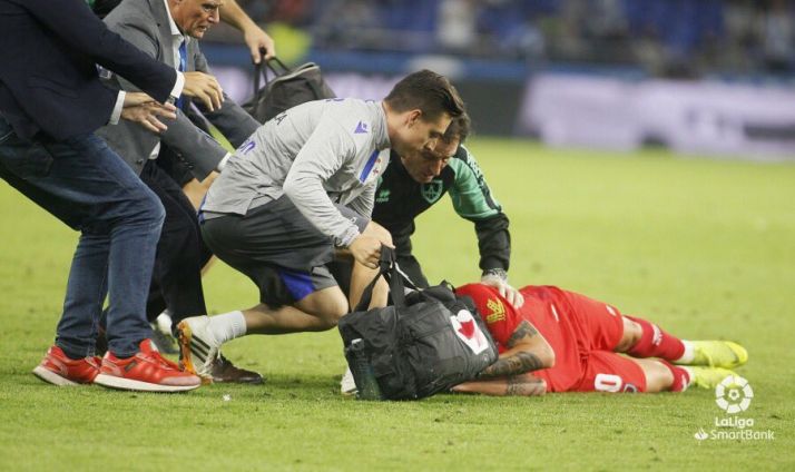 Alain Oyarzun recibe el alta tras pasar la noche ingresado por un traumatismo craneal 