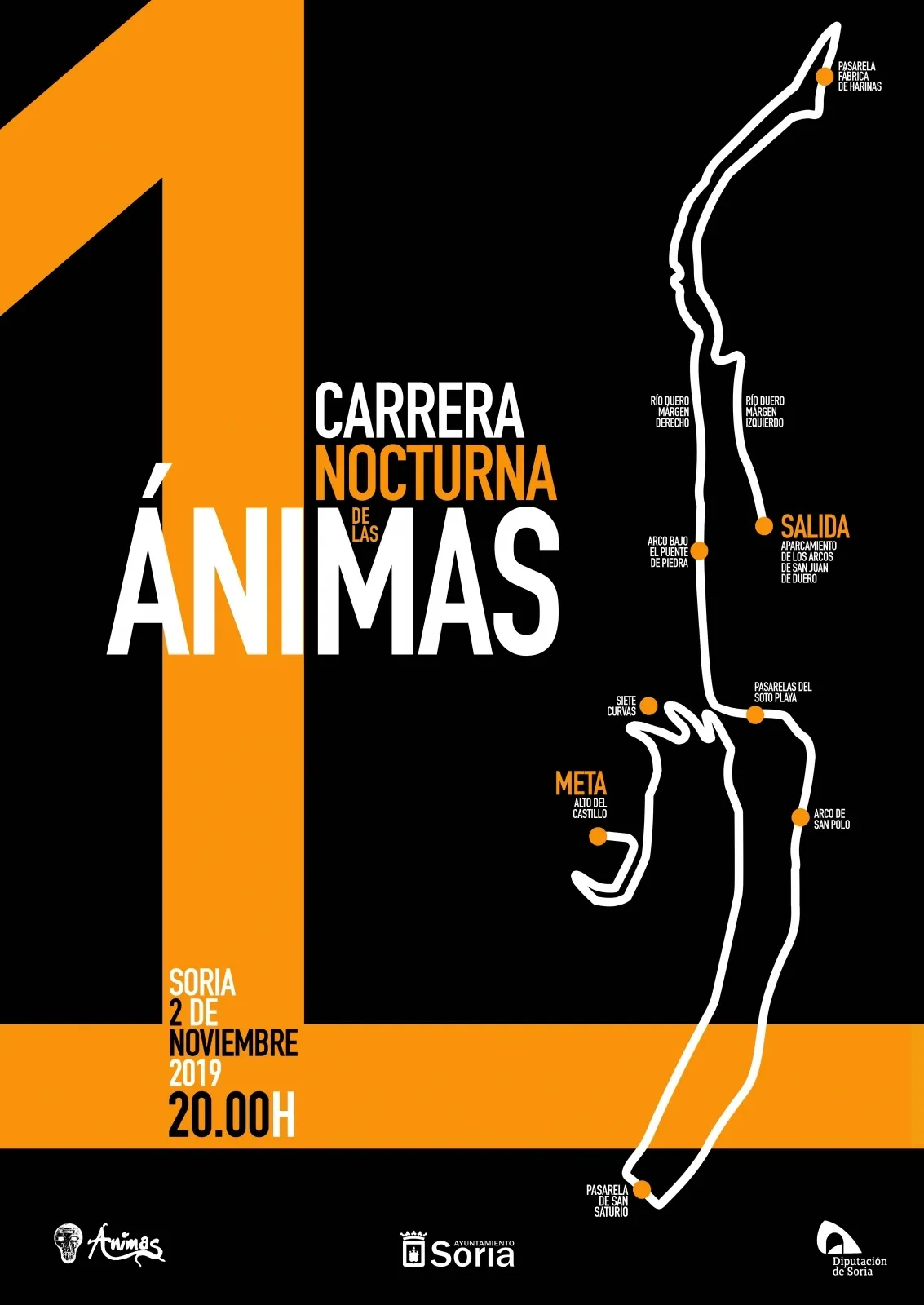 El cartel con el recorrido