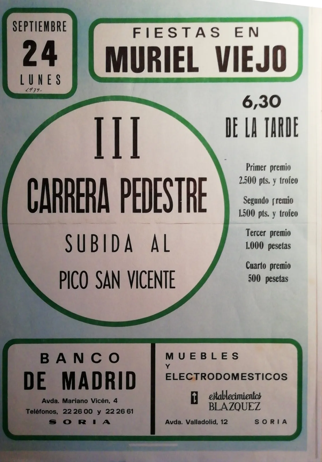 El cartel anunciador de la prueba hace 40 años