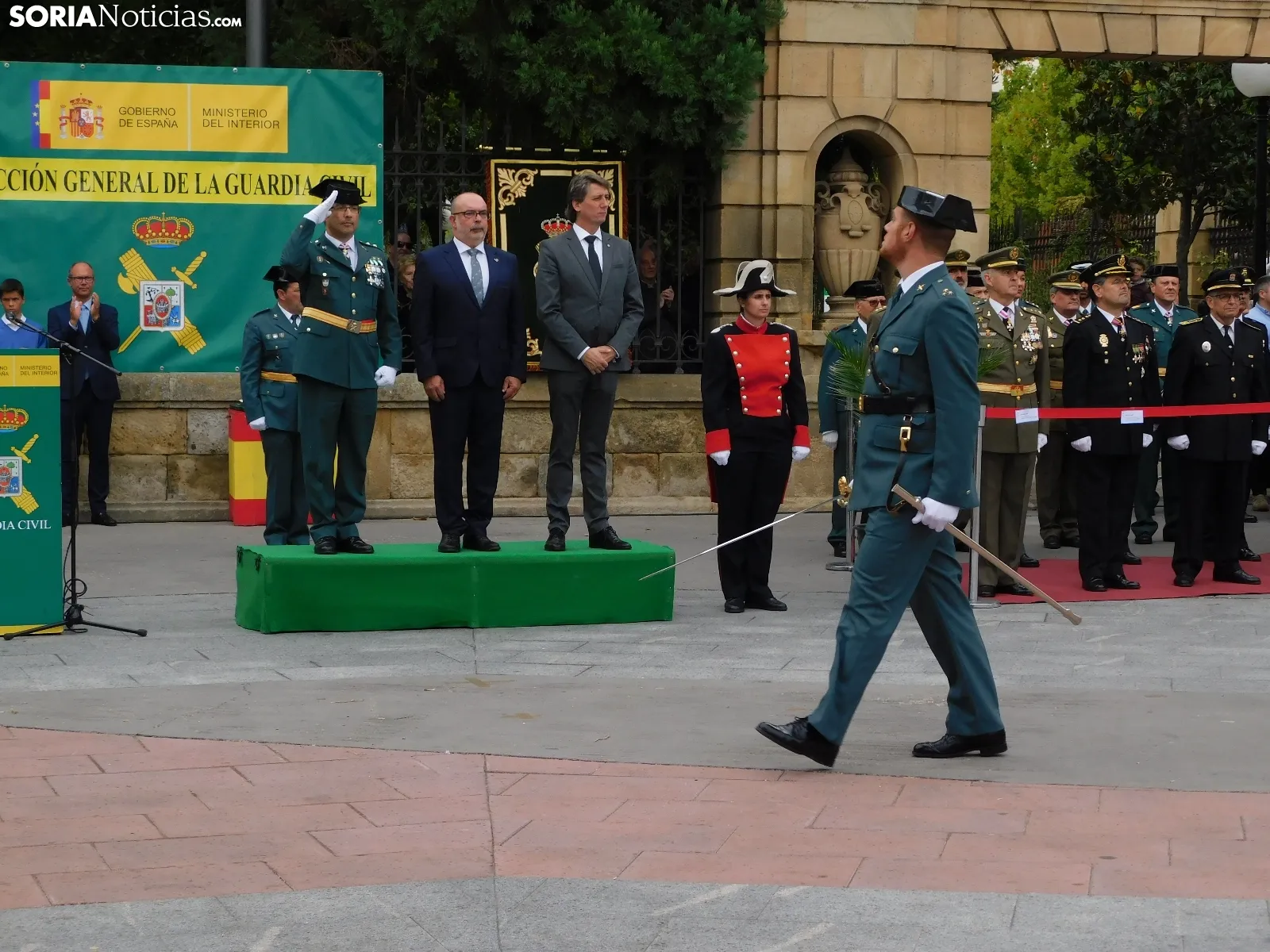 Una imagen de la plaza Mariano Granados este sábado, festividad de la Virgen del Pilar. /SN