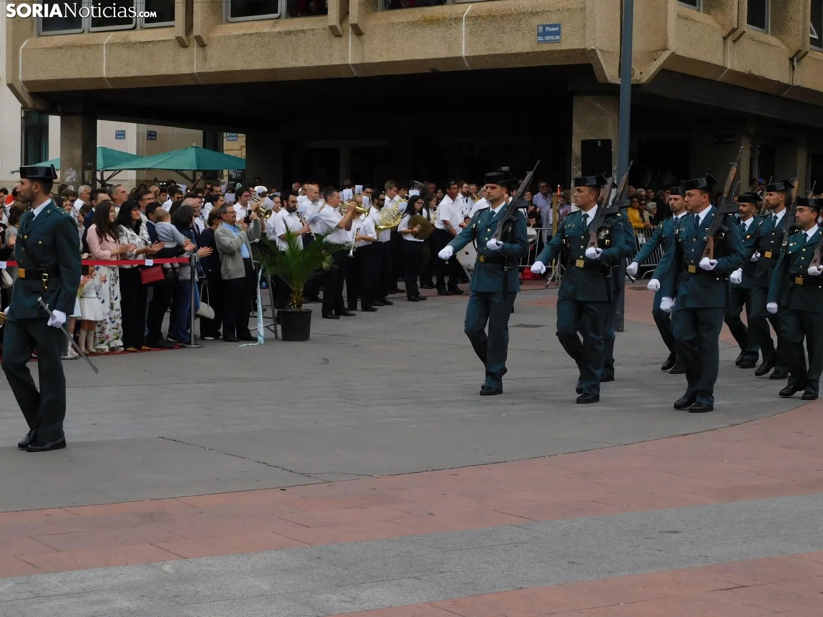Una imagen de la plaza Mariano Granados este sábado, festividad de la Virgen del Pilar. /SN