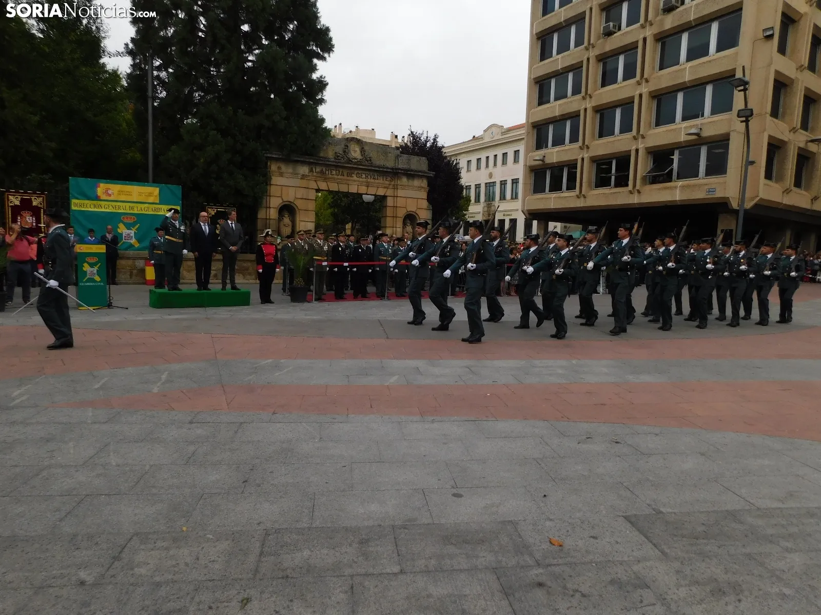 Una imagen de la plaza Mariano Granados este sábado, festividad de la Virgen del Pilar. /SN