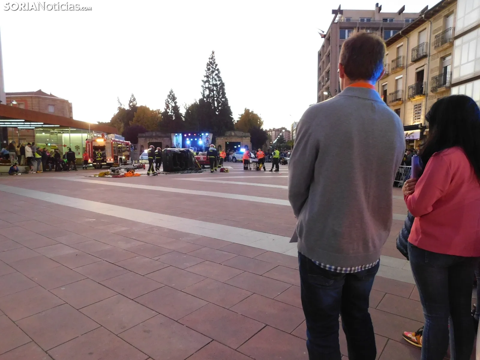 Una imagen del simulacro en Mariano Granados. /SN