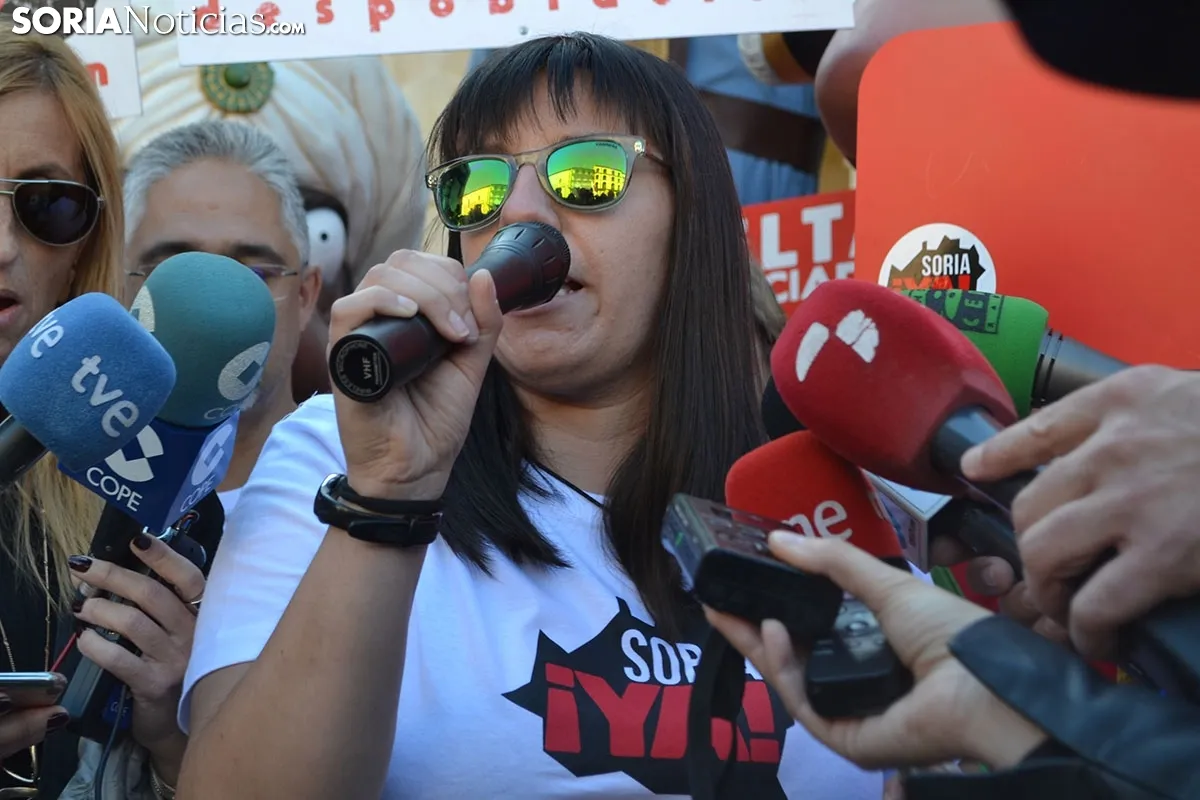 Soria se detiene durante 5 minutos con la España Vaciada.