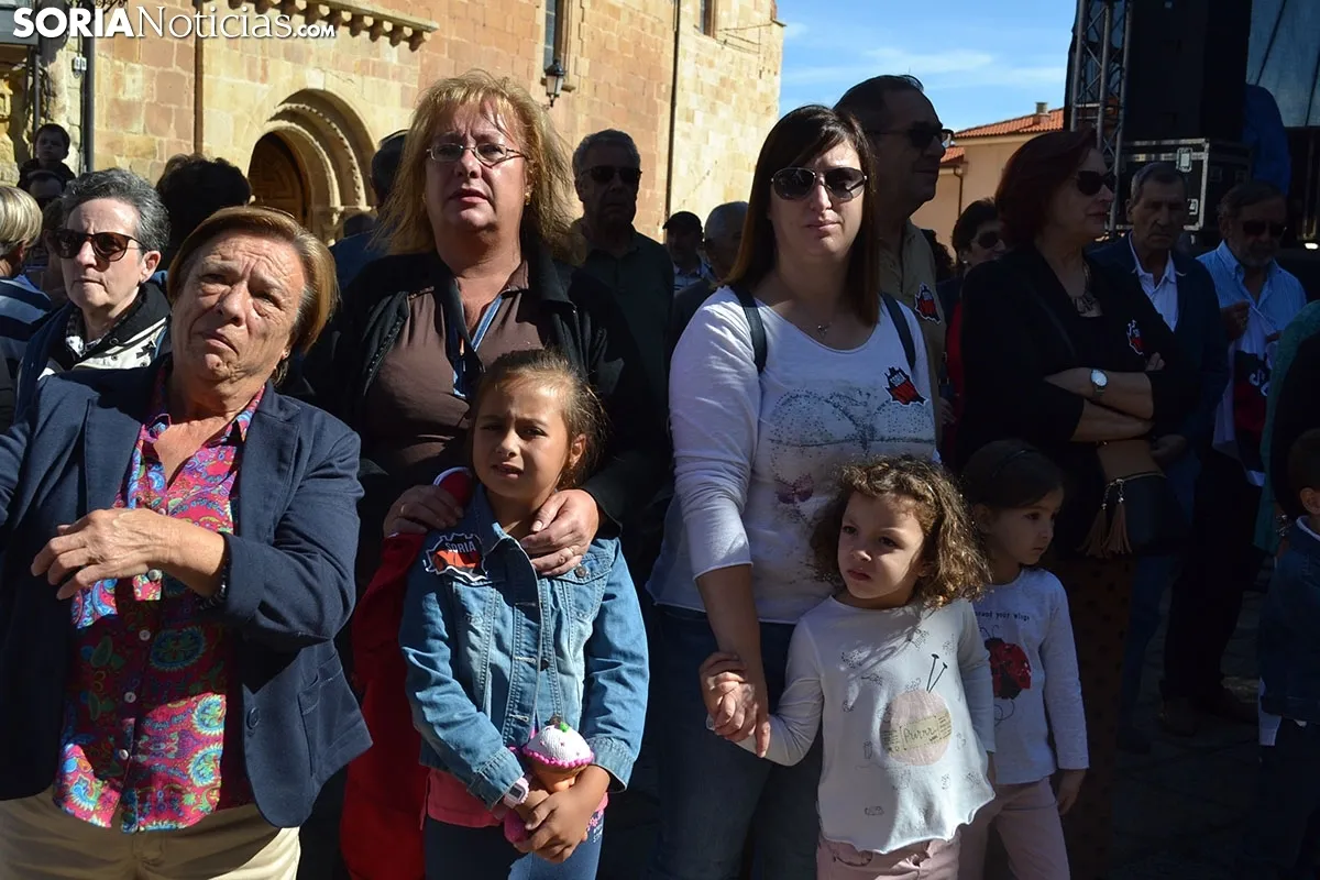 Soria se detiene durante 5 minutos con la España Vaciada.